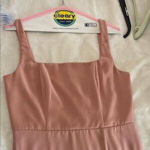 Elegant Pink Sleeveless Dress